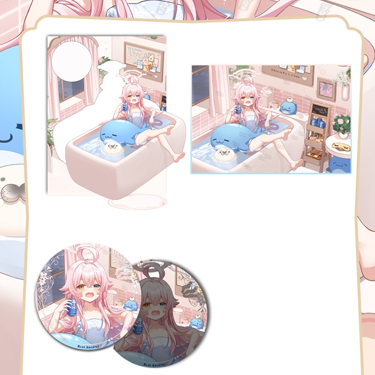 ブルーアーカイブ Blue Archive 空崎ヒナ 聖園ミカ 下江コハル 小鳥遊ホシノ アクリルスタンド 缶バッジ 色紙