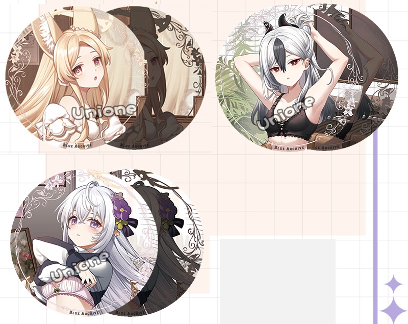 bluearchive ブルーアーカイブ Blue Archive 鬼方カヨコ 白洲アズサ 百合園セイア アクリルスタンド 缶バッジ 色紙