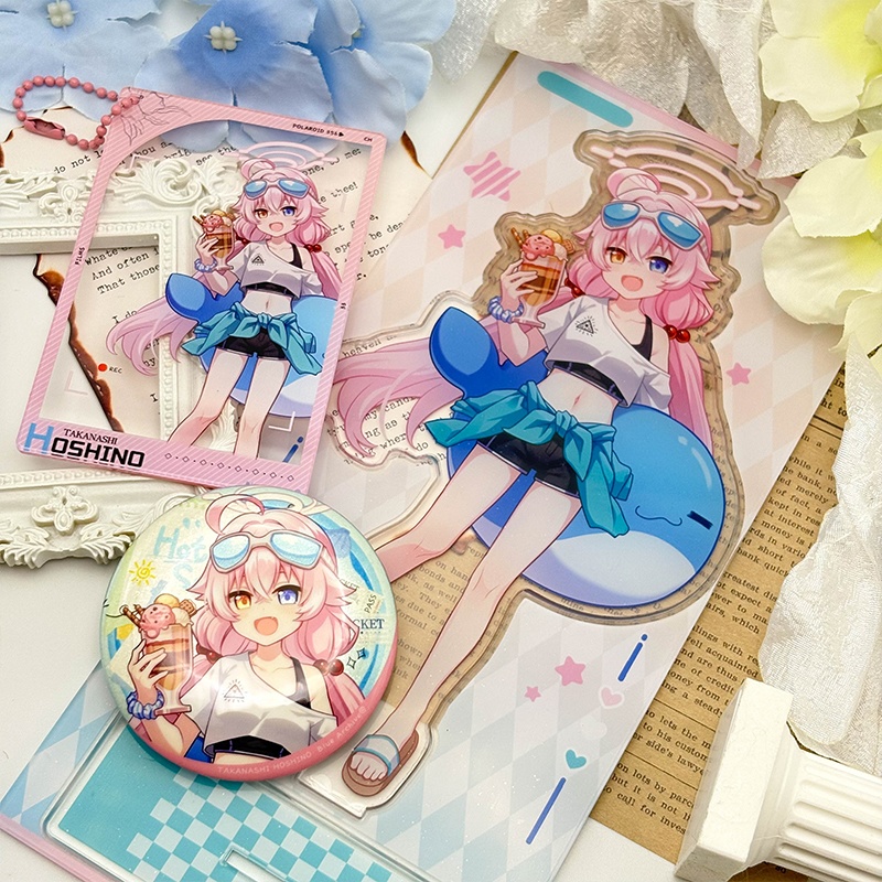 bluearchive ブルーアーカイブ Blue Archive 小鳥遊ホシノ 生塩ノア 砂狼シロコ アクリルスタンド アクリルキーホルダー 缶バッジ