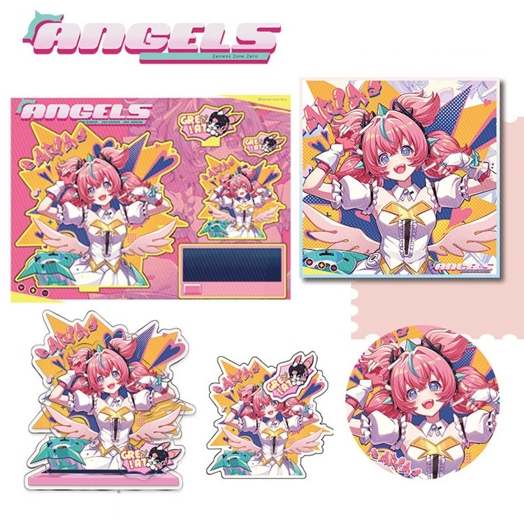 ゼンゼロ 妄想エンジェル 千夏 アリア 南宮羽 アクリルスタンド 缶バッジ 色紙