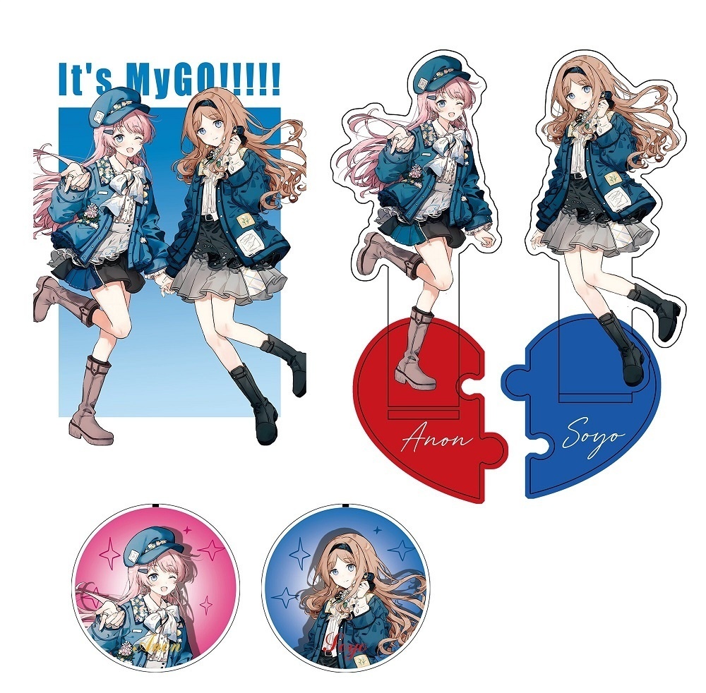 BanG Dream! バンドリ! バンドリ 千早愛音 長崎そよ アクリルスタンド 色紙 缶バッジ