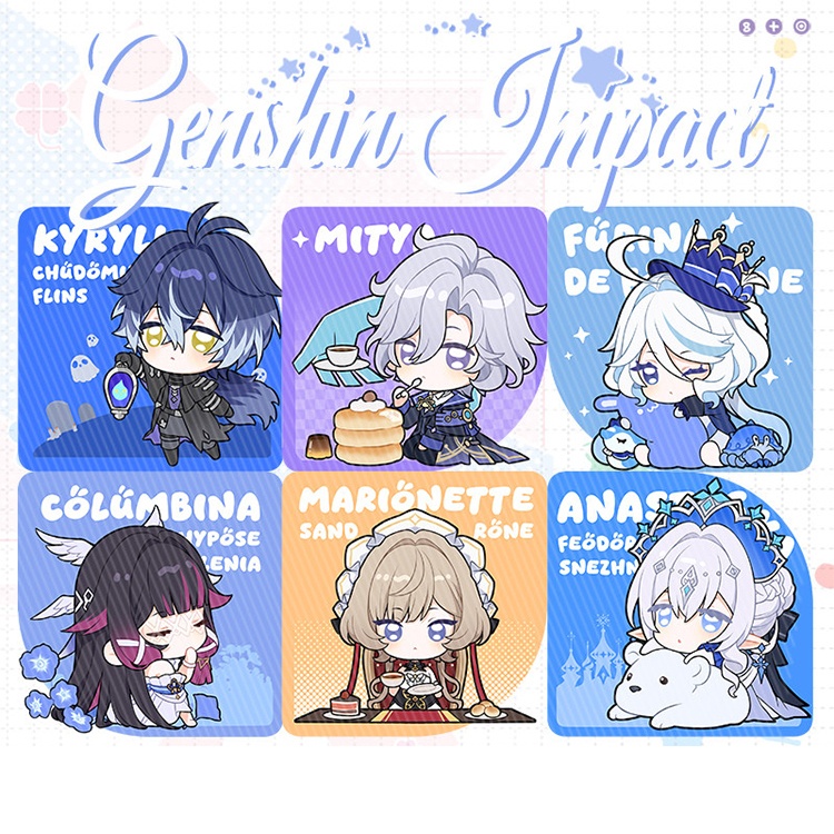 Genshin Impact 原神 サンドローネ アナスターシャ フリーナ コロンビーナ フリンズ  ミティヤ アクリルキーホルダー