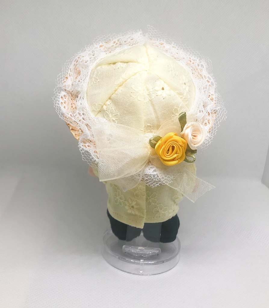 フリル麦わら帽子