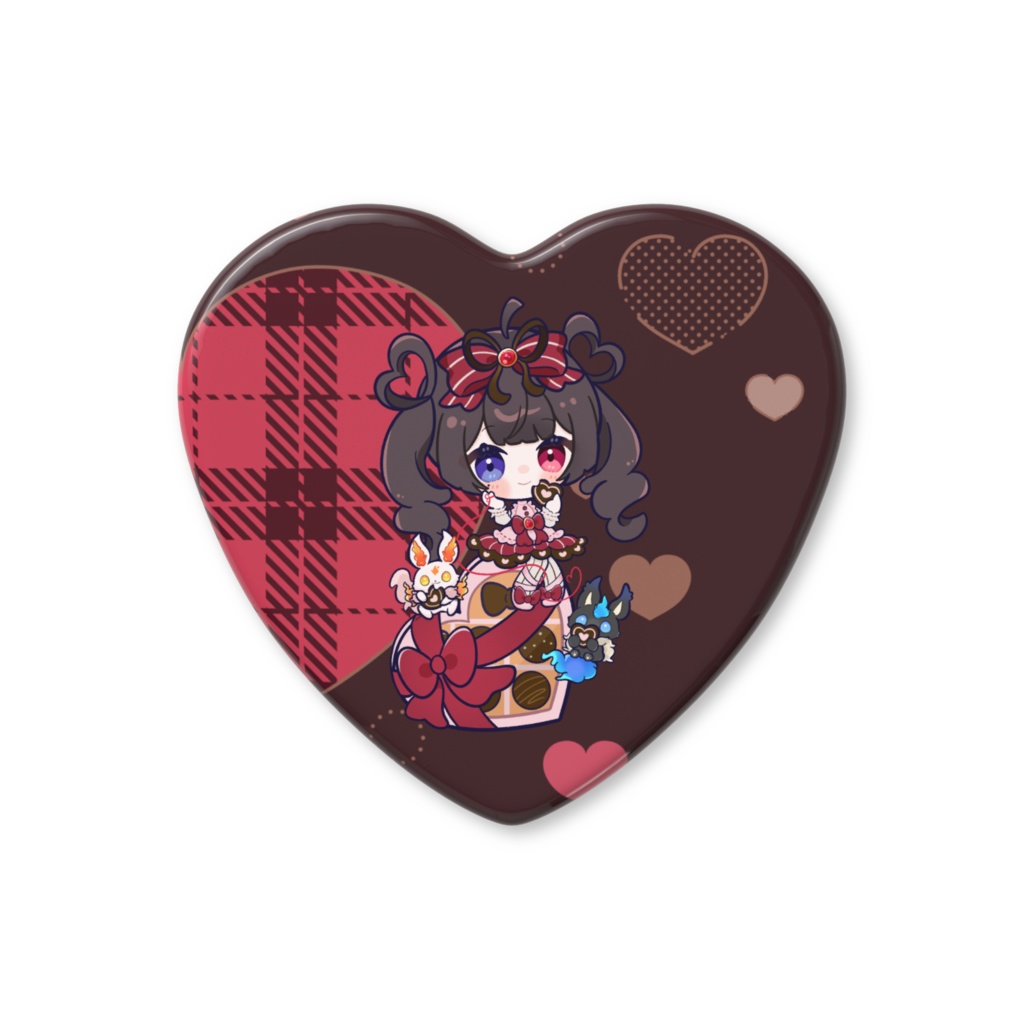 【期間限定】バレンタイン ハート缶バッジ