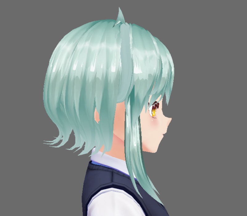 ミディアムなサイドテール