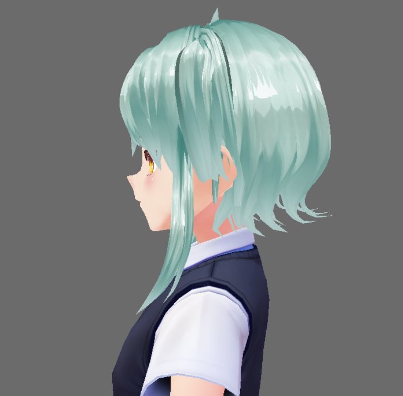 ミディアムなサイドテール