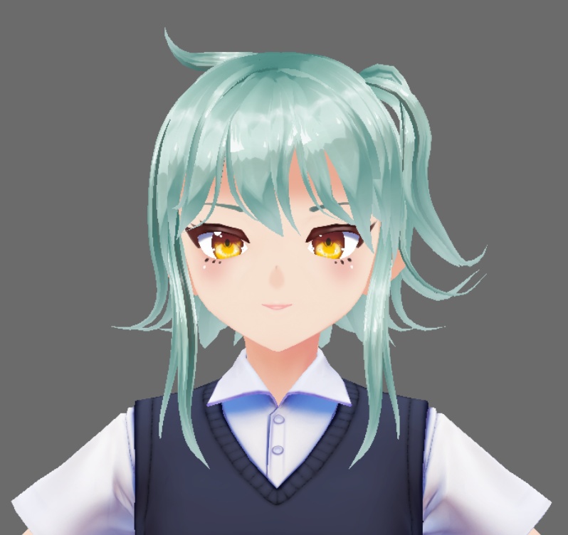 ミディアムなサイドテール