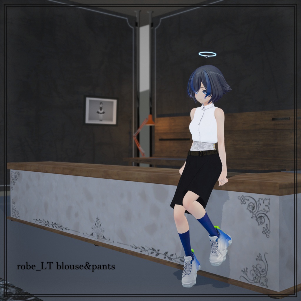 [びしょぬれのしずくさん対応衣装] robe_LT blouse&pants