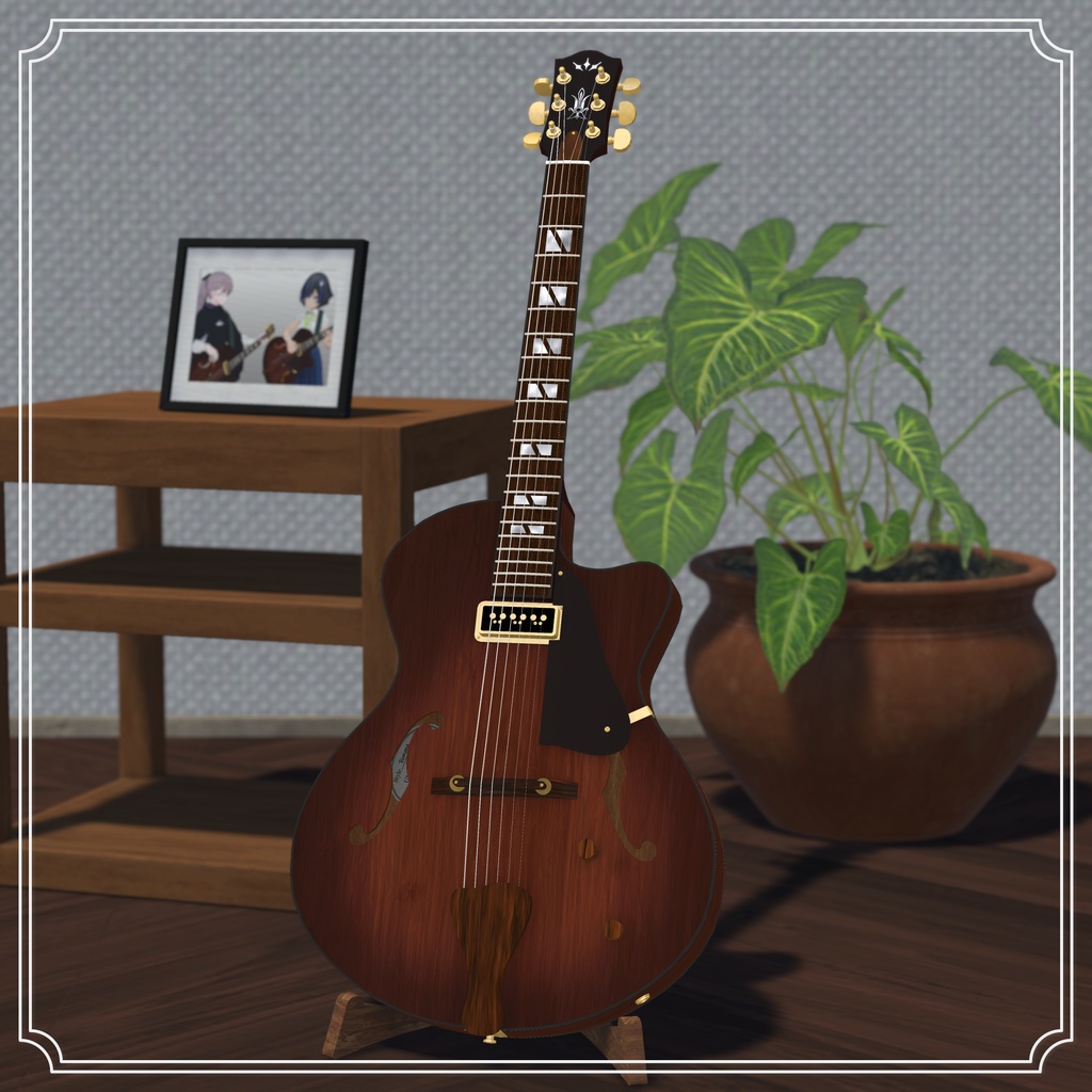 Romana ロマーナ archtop guitar 3Dmodel