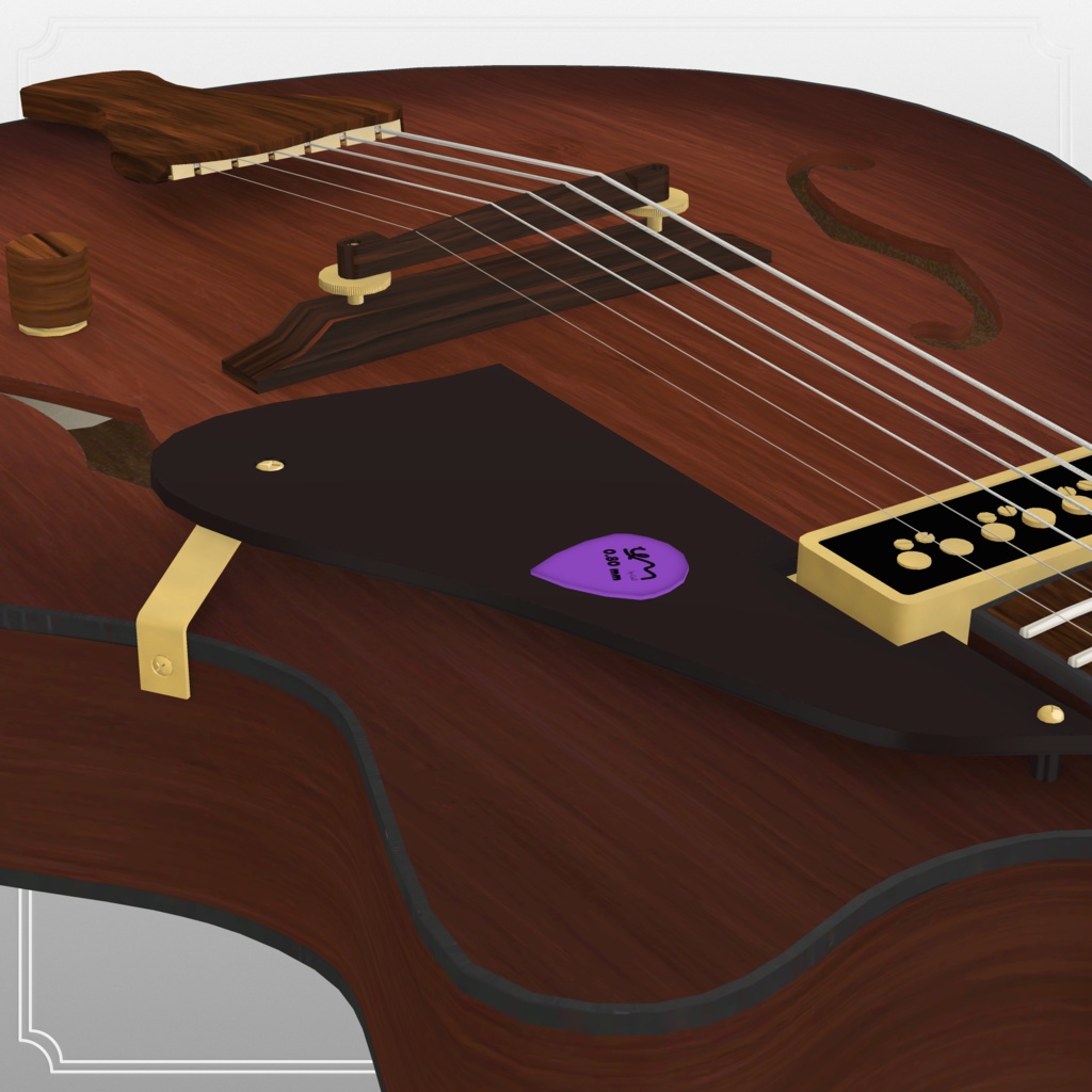 Romana ロマーナ archtop guitar 3Dmodel