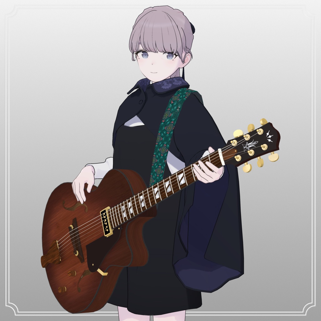 Romana ロマーナ archtop guitar 3Dmodel