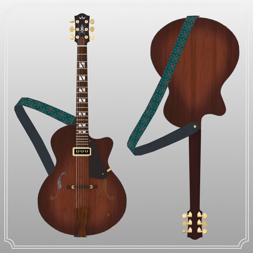 Romana ロマーナ archtop guitar 3Dmodel