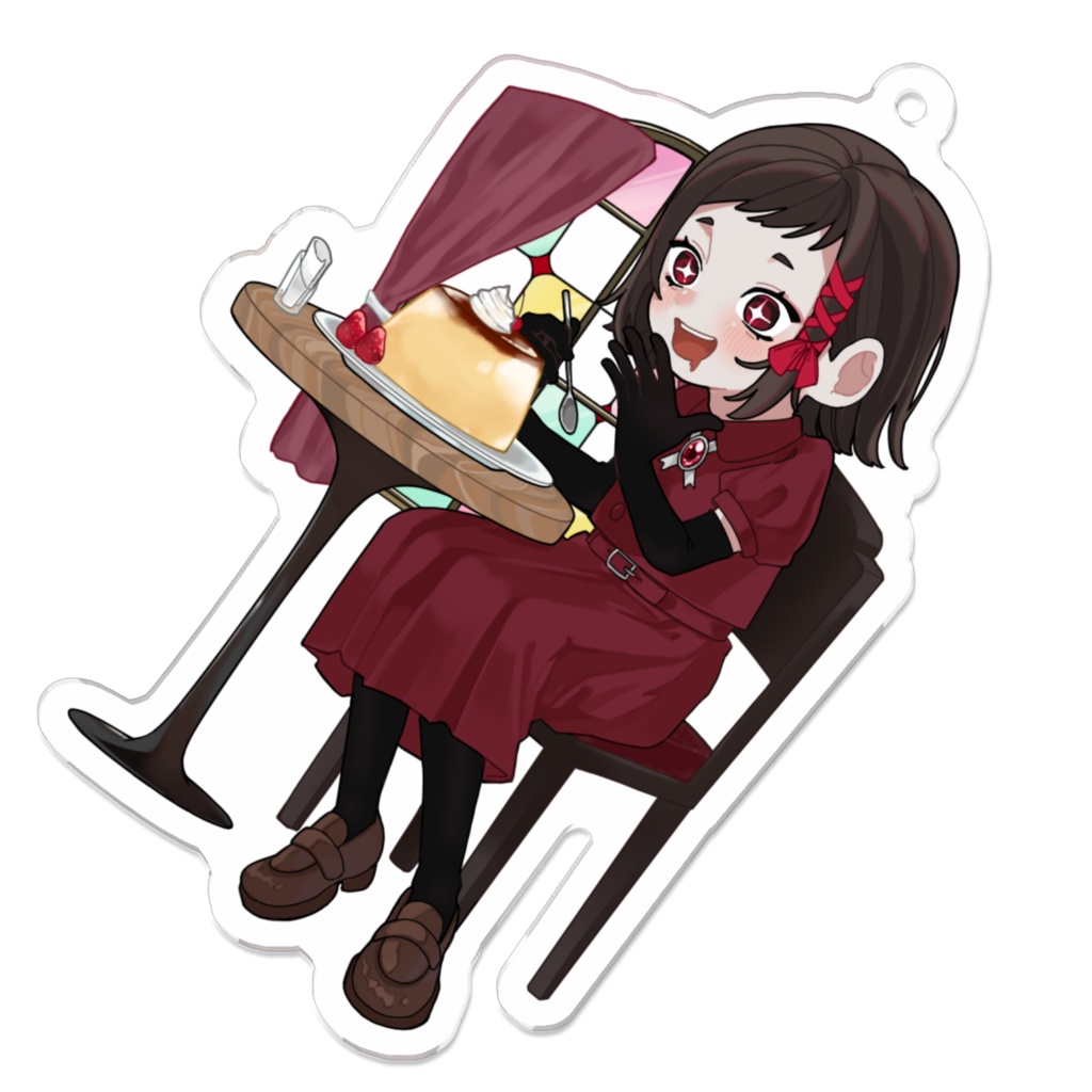 【すーぱーAIモコちゃん】プリンには目がありません!【7cmアクキー】