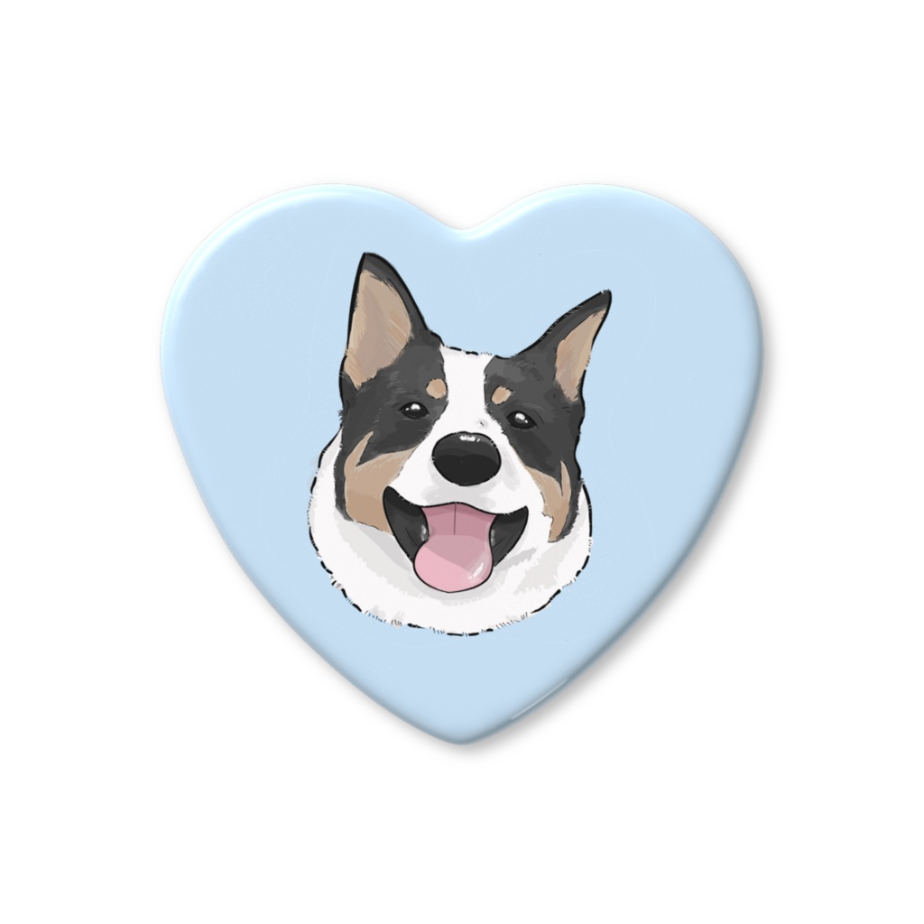 【サンプル】ハートの缶バッジ