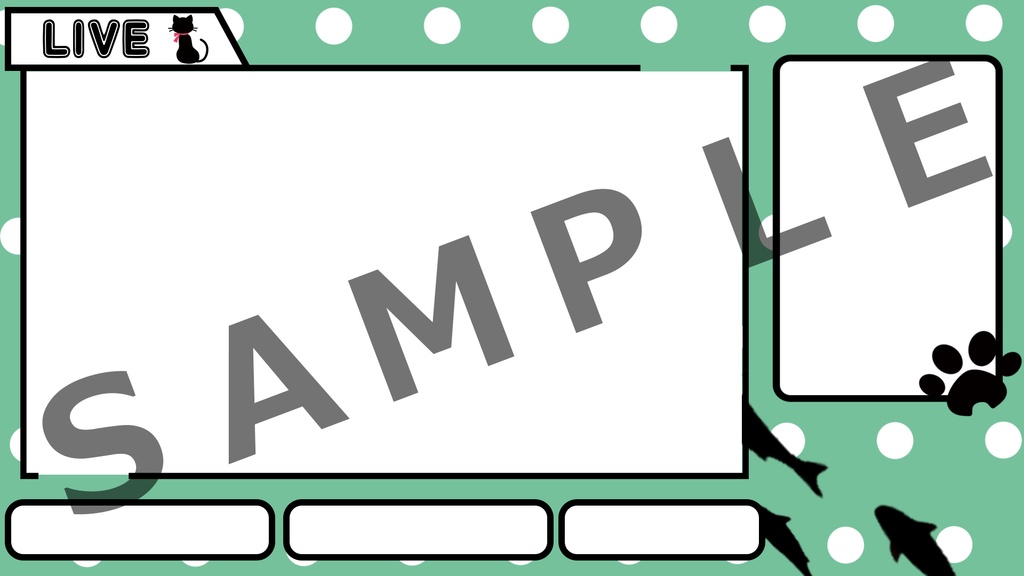 【配信画面】ねことさかなの動くゲーム配信画面