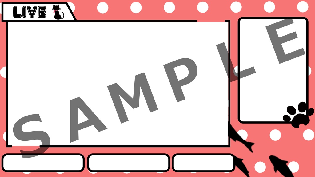 【配信画面】ねことさかなの動くゲーム配信画面