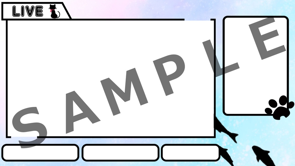 【配信画面】ねことさかなの動くゲーム配信画面