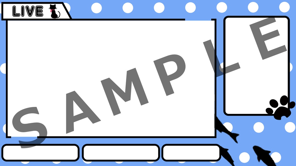 【配信画面】ねことさかなの動くゲーム配信画面