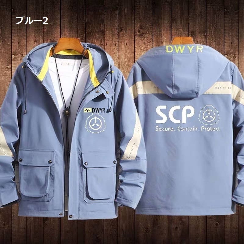 【SCPファンデーション】4色⁻ブルー ジャケット コート