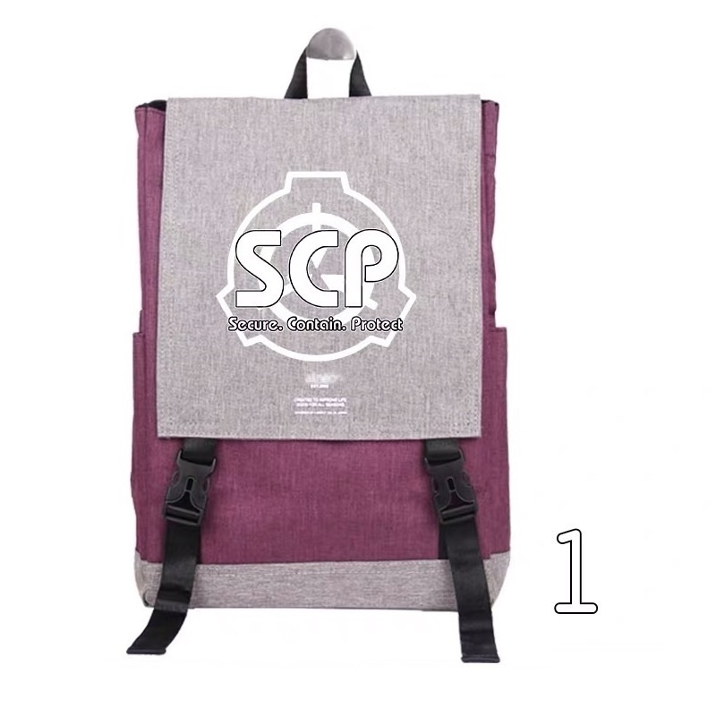 【SCPファンデーション】リュックサック 灰紫/赤青 2色