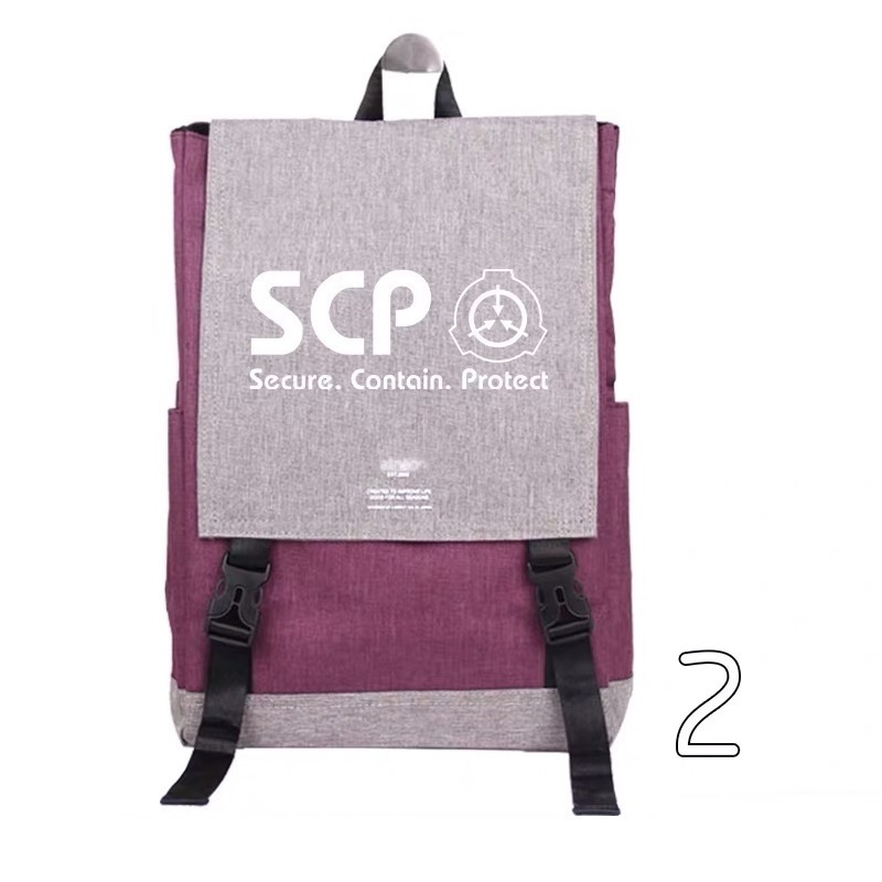 【SCPファンデーション】リュックサック 灰紫/赤青 2色