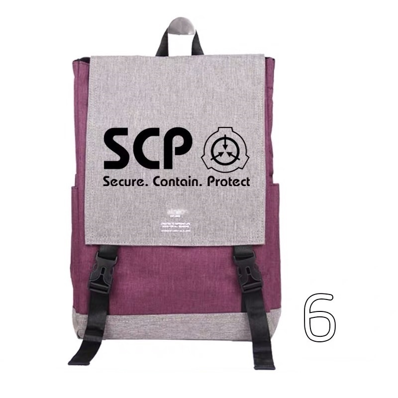 【SCPファンデーション】リュックサック 灰紫/赤青 2色