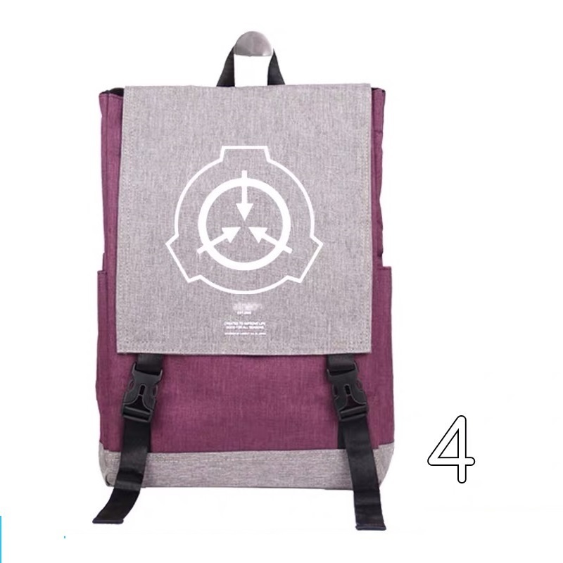 【SCPファンデーション】リュックサック 灰紫/赤青 2色