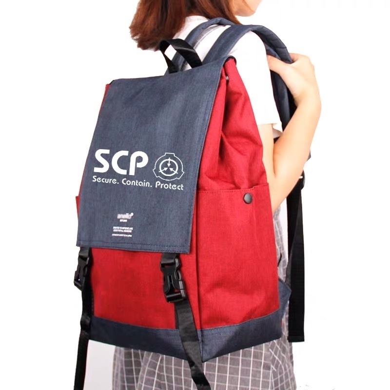 【SCPファンデーション】リュックサック 灰紫/赤青 2色