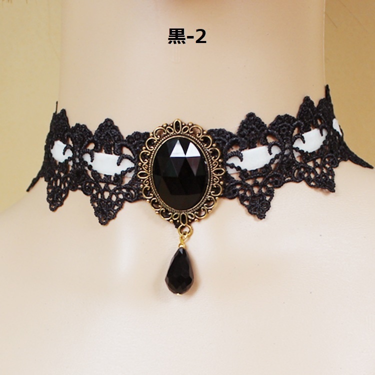 【レース】 7色デザイン ロリィタ コスプレ チョーカー