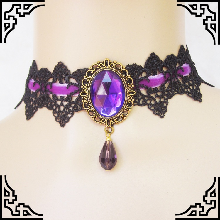 【レース】 7色デザイン ロリィタ コスプレ チョーカー