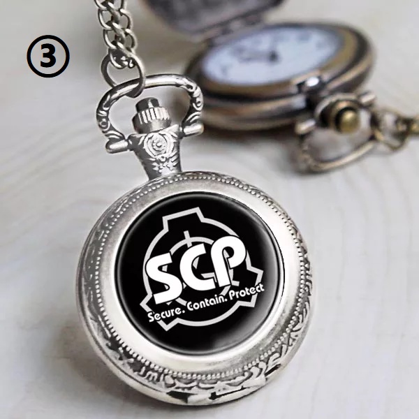 【⏱SCP財団】5種類 懐中時計 銀色/銅色(バッテリー付き)