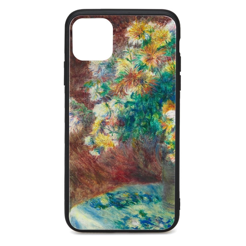 【🌼名画⁻Chrysanthemums】強化ガラス iPhoneケース 
