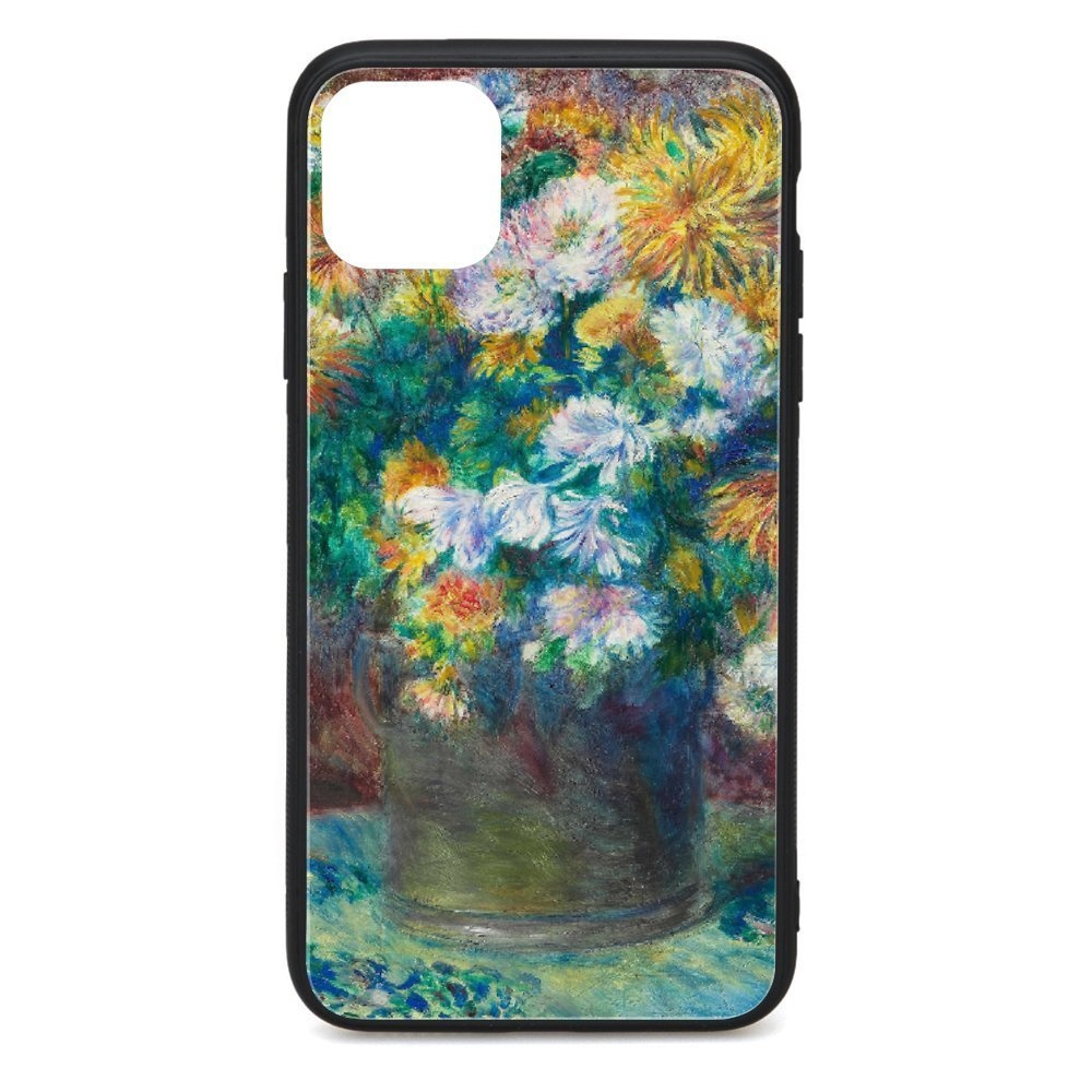 【🌼名画⁻Chrysanthemums】強化ガラス iPhoneケース