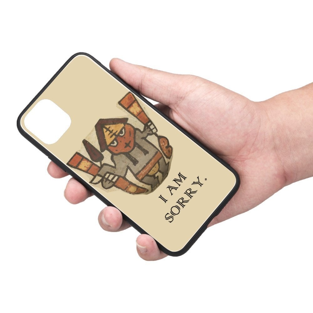 【面白い古人】強化ガラス iPhoneケース