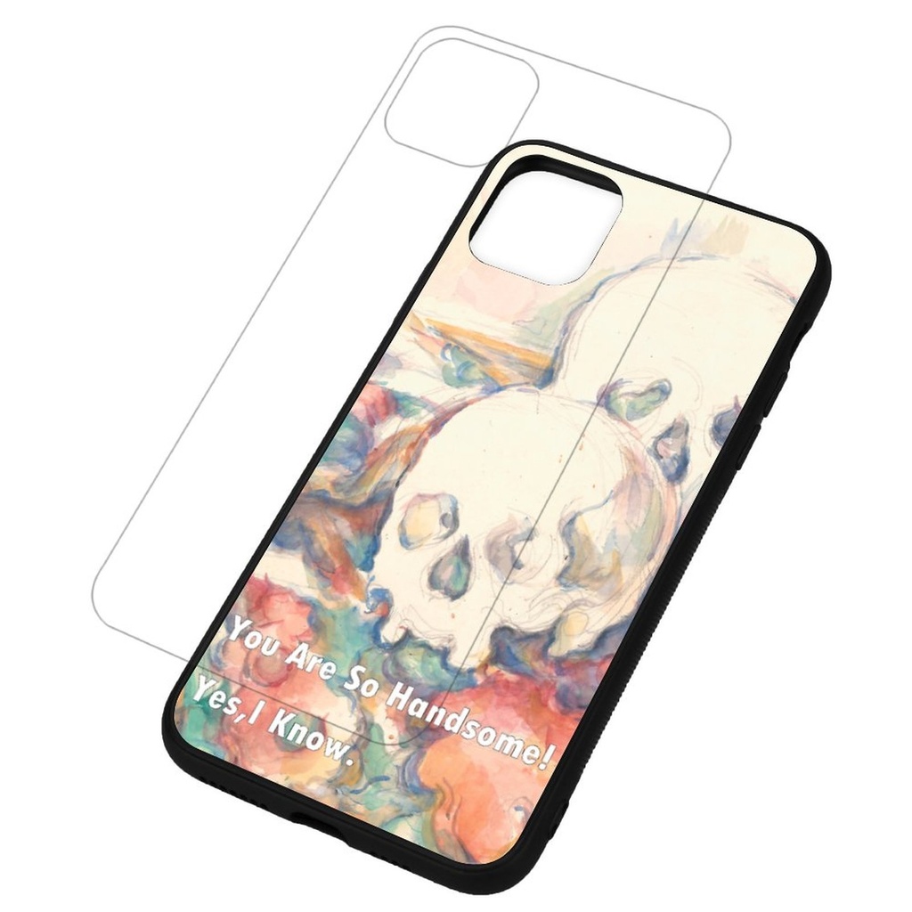 【💀髑髏】強化ガラス iPhoneケース