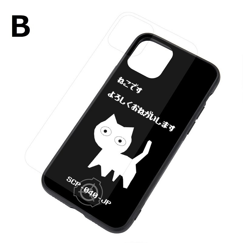 【SCP-040-JP】ネコです 強化ガラス iPhoneケース