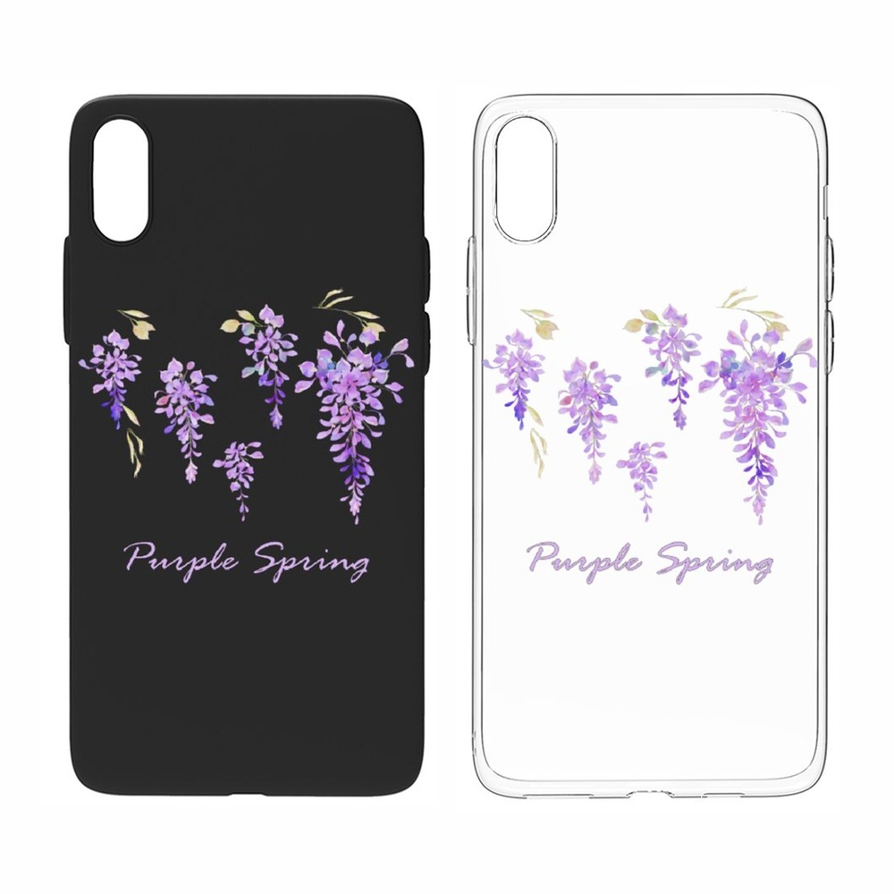 【紫藤】ソフト iPhoneケース(iPhone14シリーズ追加)
