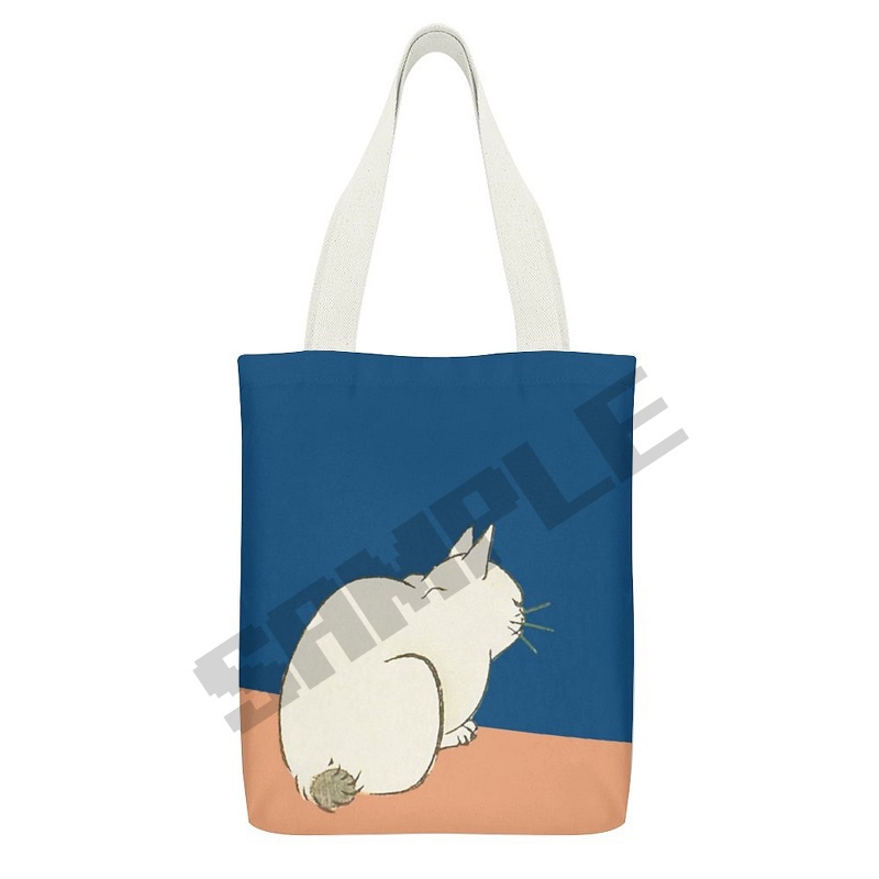 【ふとる白猫】トートバッグ