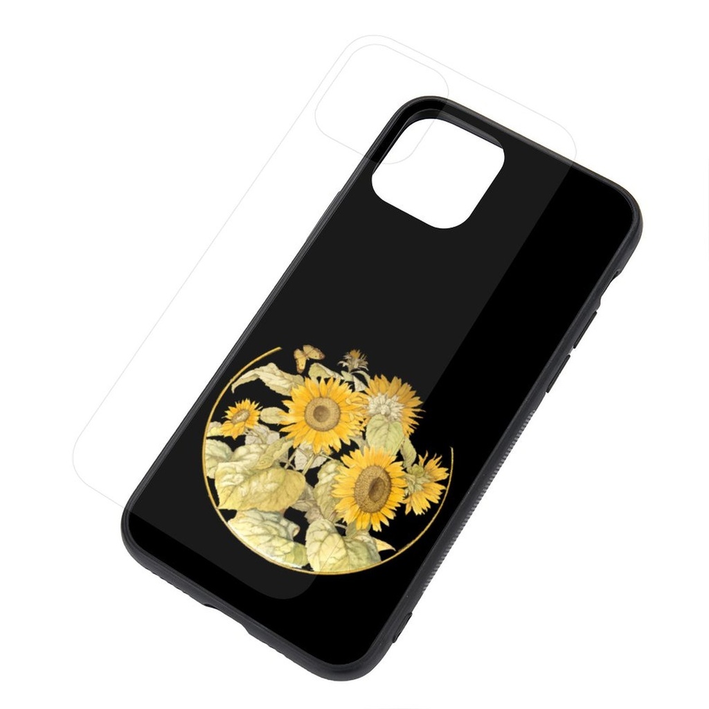 【🌻向日葵】強化ガラス iPhoneケース