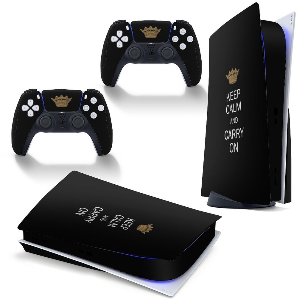 【♔KEEP CALM AND CARRY ON】PS5ドライブ版用 スキンシール