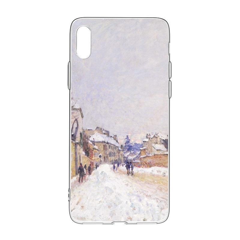 【冬の楽しみ】側面透明/黒 iPhoneケース