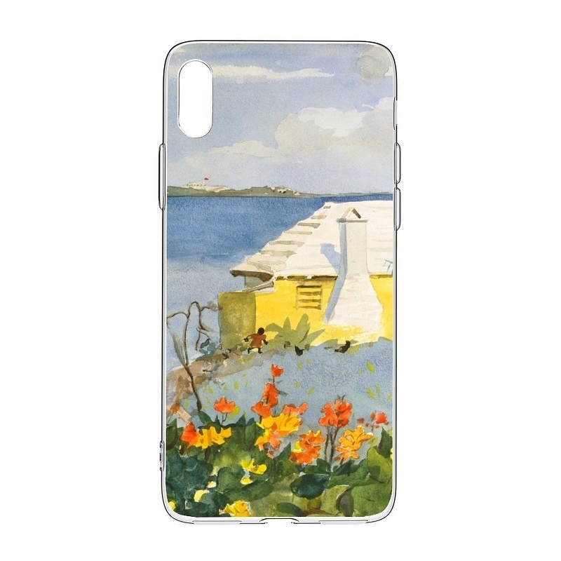 【ガーデン】側面透明/黒 iPhoneケース