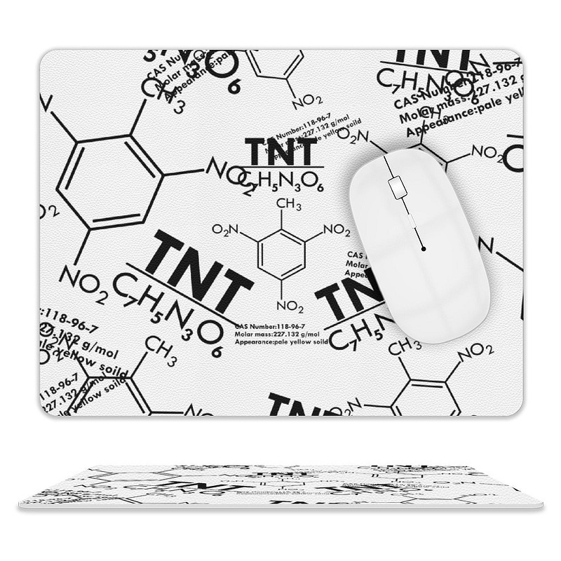 【化学構造式】TNT💣 黒/白 PUレザーマウスパッド