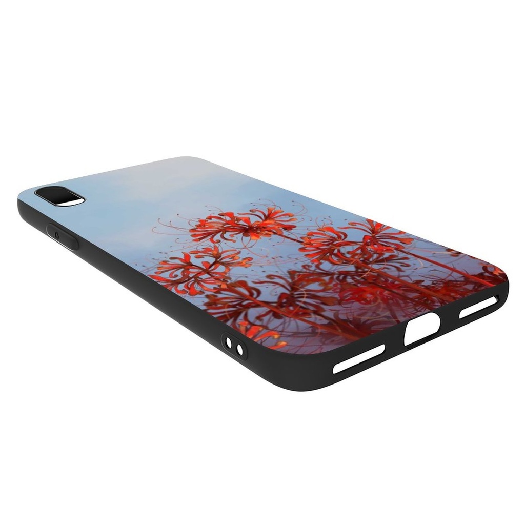 【彼岸花】側面黒 iPhoneソフトケース