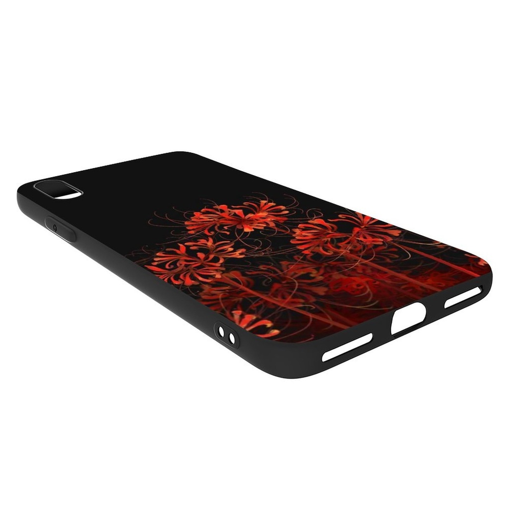 【彼岸花】側面黒 iPhoneソフトケース