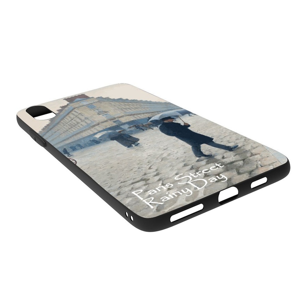 【雨の日】側面黒 iPhoneソフトケース