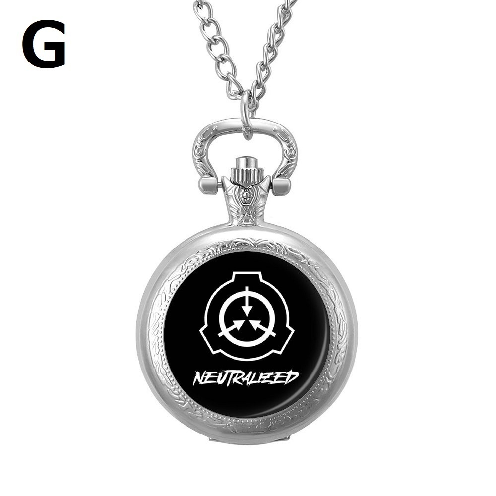 【⏱SCP財団】10種類 懐中時計 シルバー色(バッテリー付き)