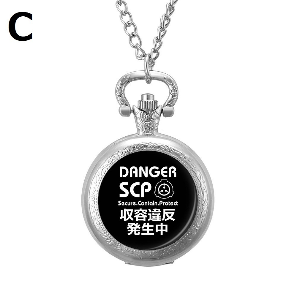 【⏱SCP財団】10種類 懐中時計 シルバー色(バッテリー付き)