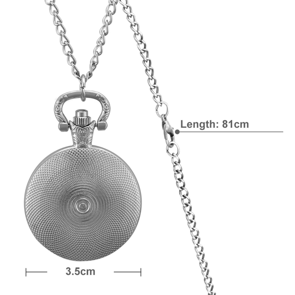 【⏱SCP財団】10種類 懐中時計 シルバー色(バッテリー付き)