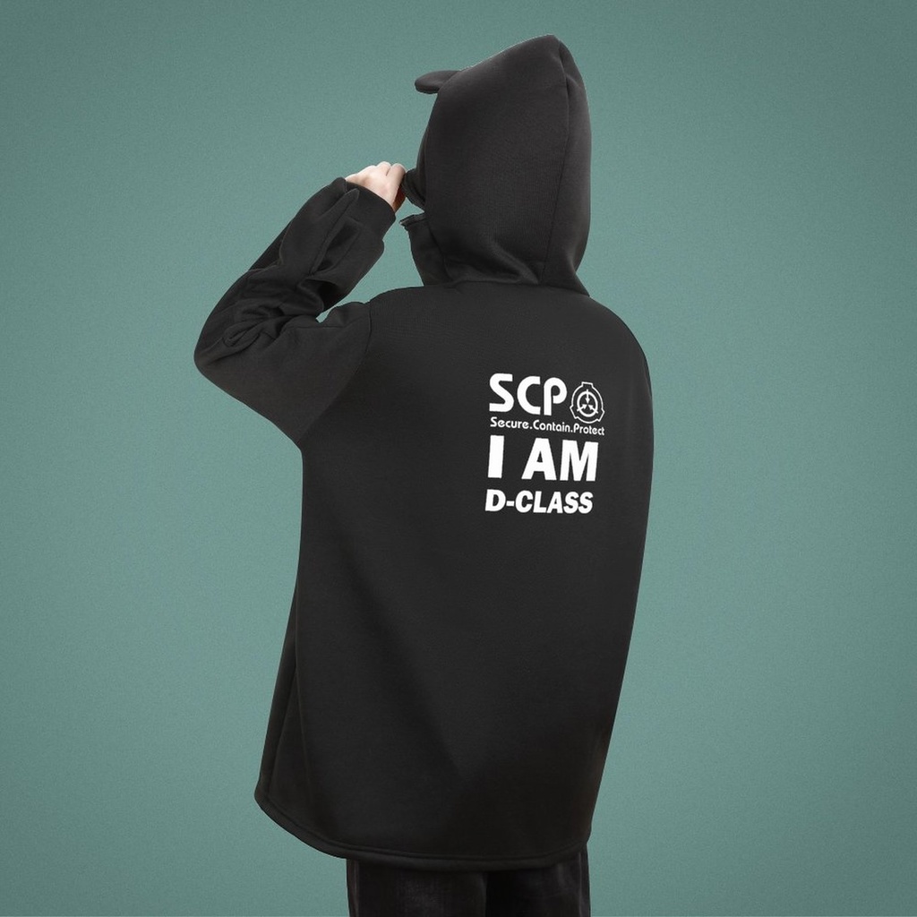 【SCP財団 D-CLASS】黒/緑 カエルパーカー デザイン-2